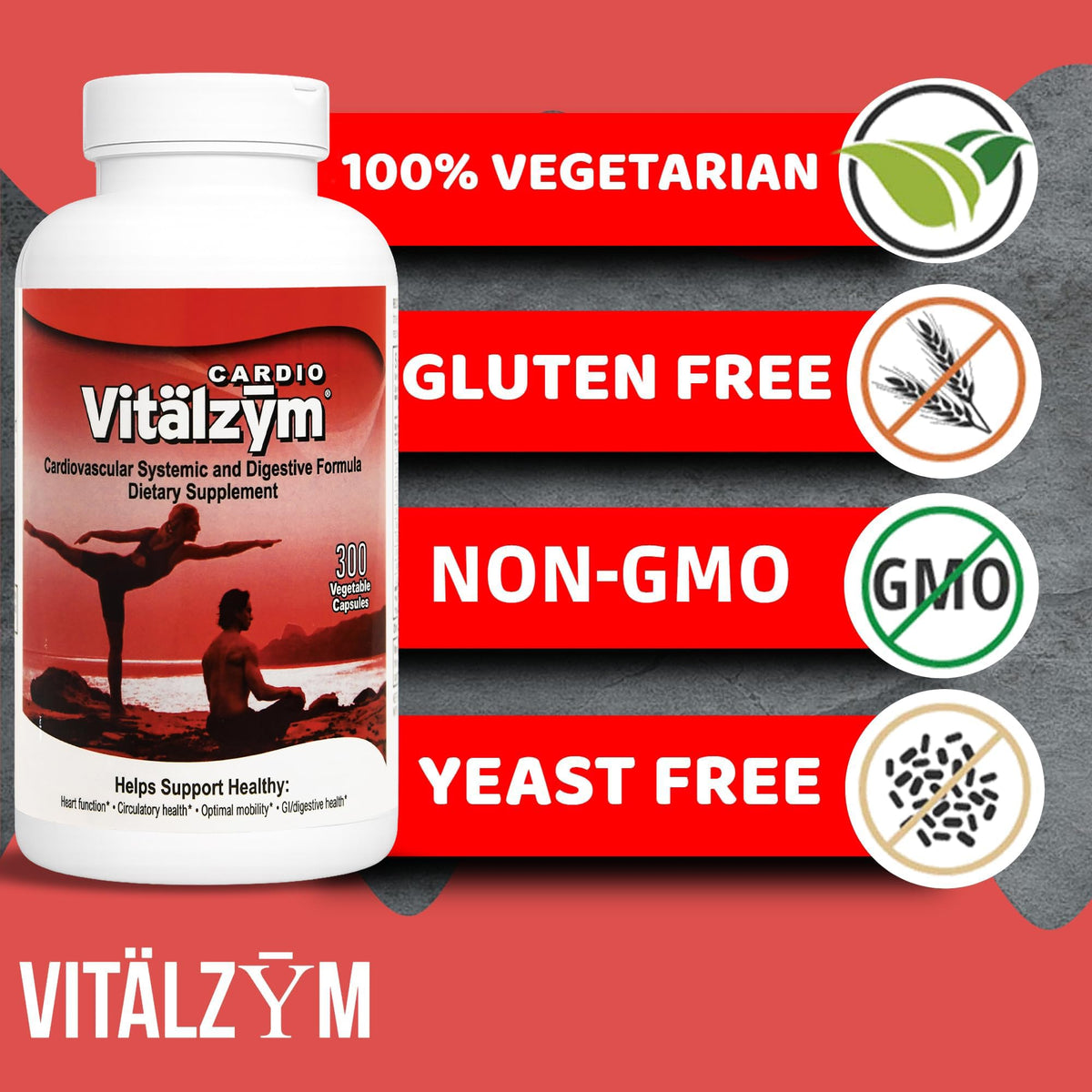 VITÄLZYM Cardio Proteolytic Systemic Enzymes - 300 Capsules - image 4
