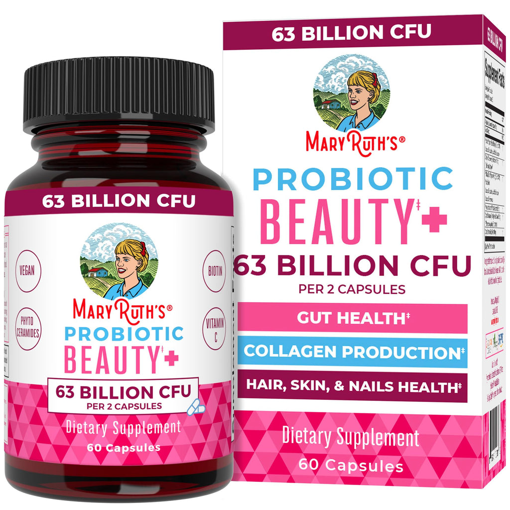 MARYRUTH'S Probiotic Beauty Capsules for Skin Support - 60 Count