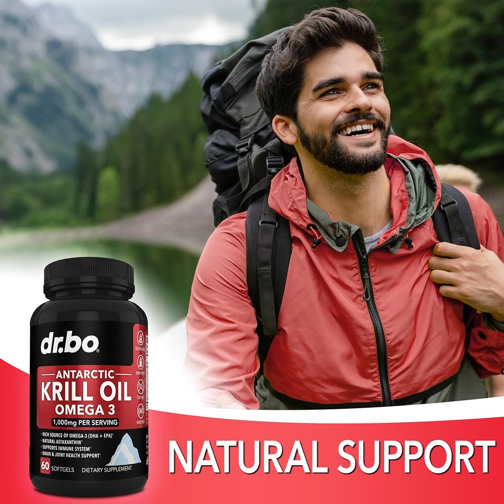 DR. BO Krill Oil Omega 3 500mg Antarctic - 60 Softgels - image 5