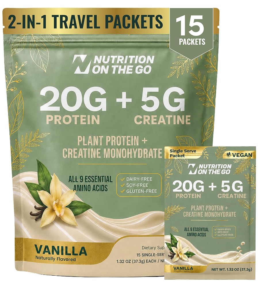 Nutrition On The Go 2-in-1 Vegan Protein + Creatine Travel Packets