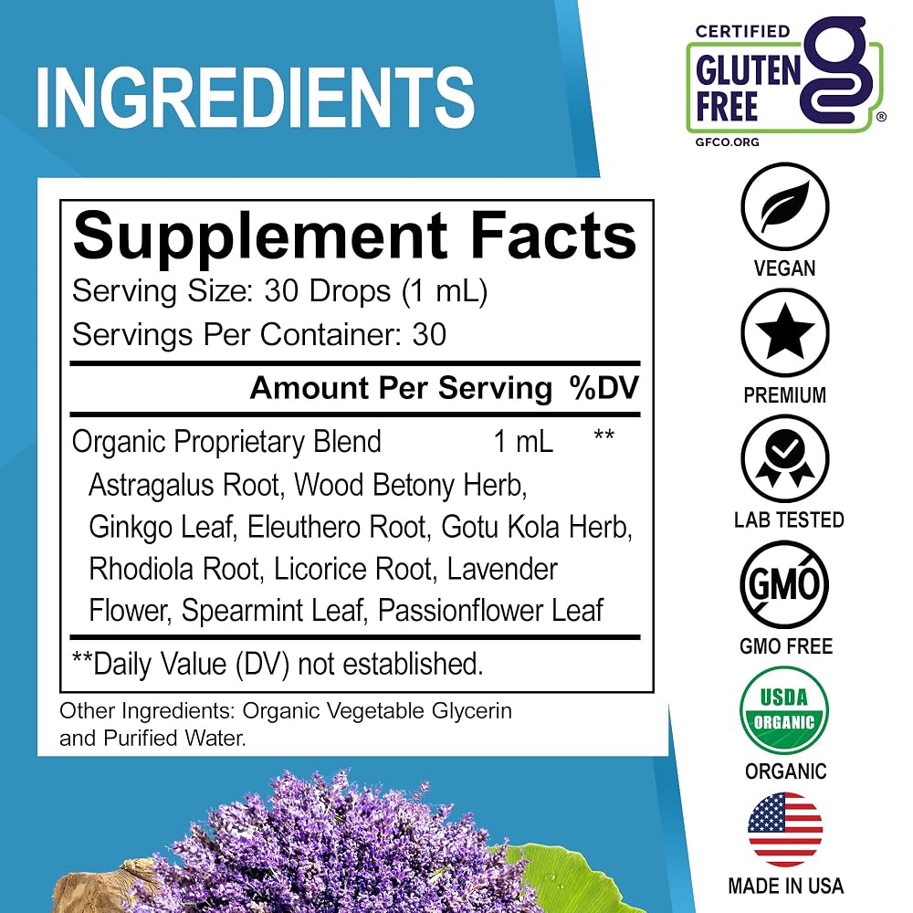 DR. BO Adrenal Support Liquid Drops with Adaptogens - 1 Fl Oz - image 6