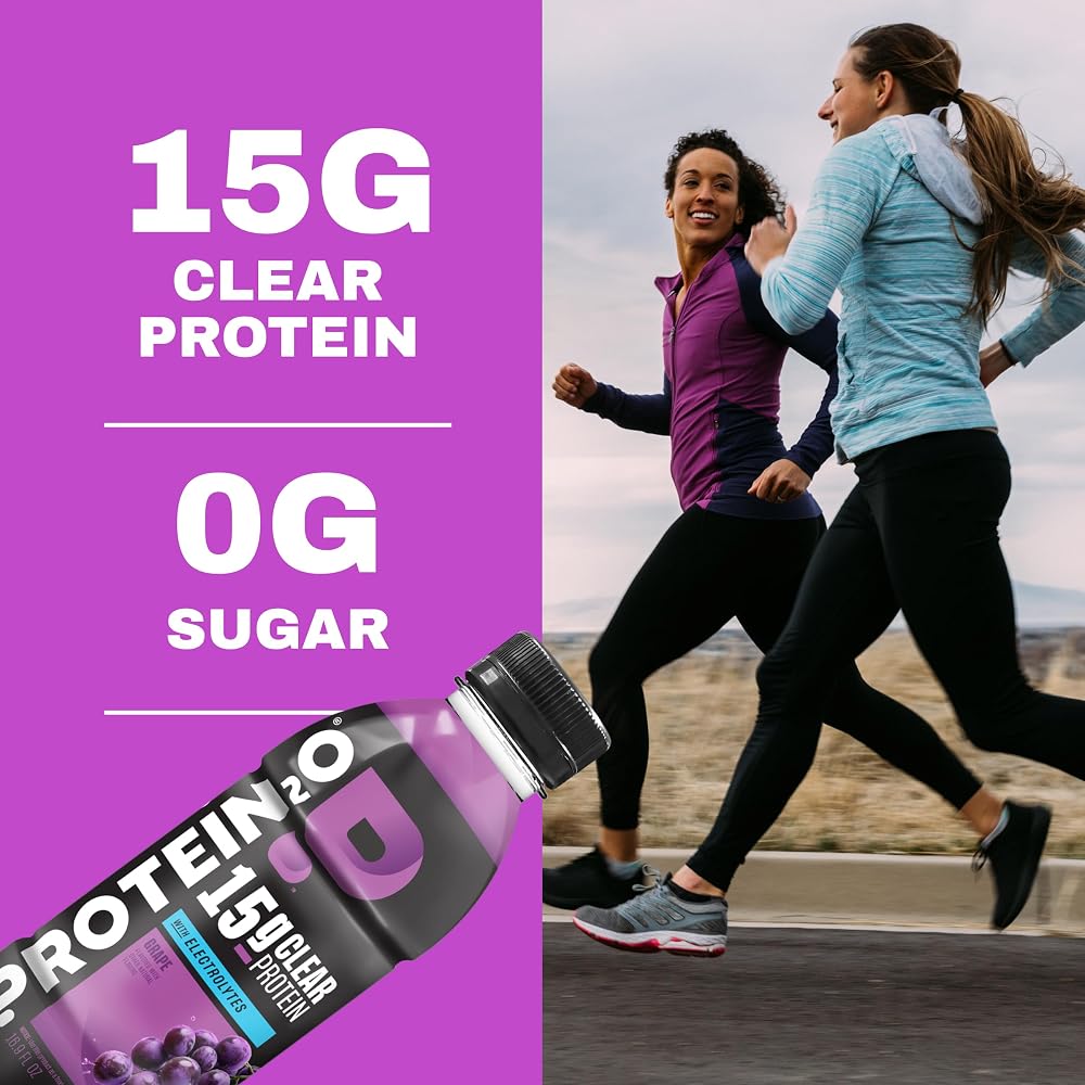 Protein2o Clear Whey Protein & Electrolyte Beverage, Grape - 12 Pack - image 3