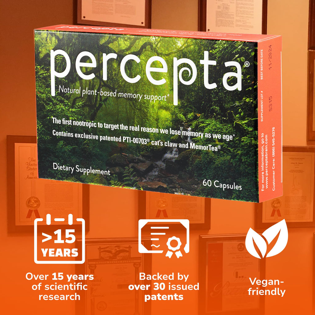 Percepta Plant-Based Memory Support Brain Booster - 60 Capsules - image 3