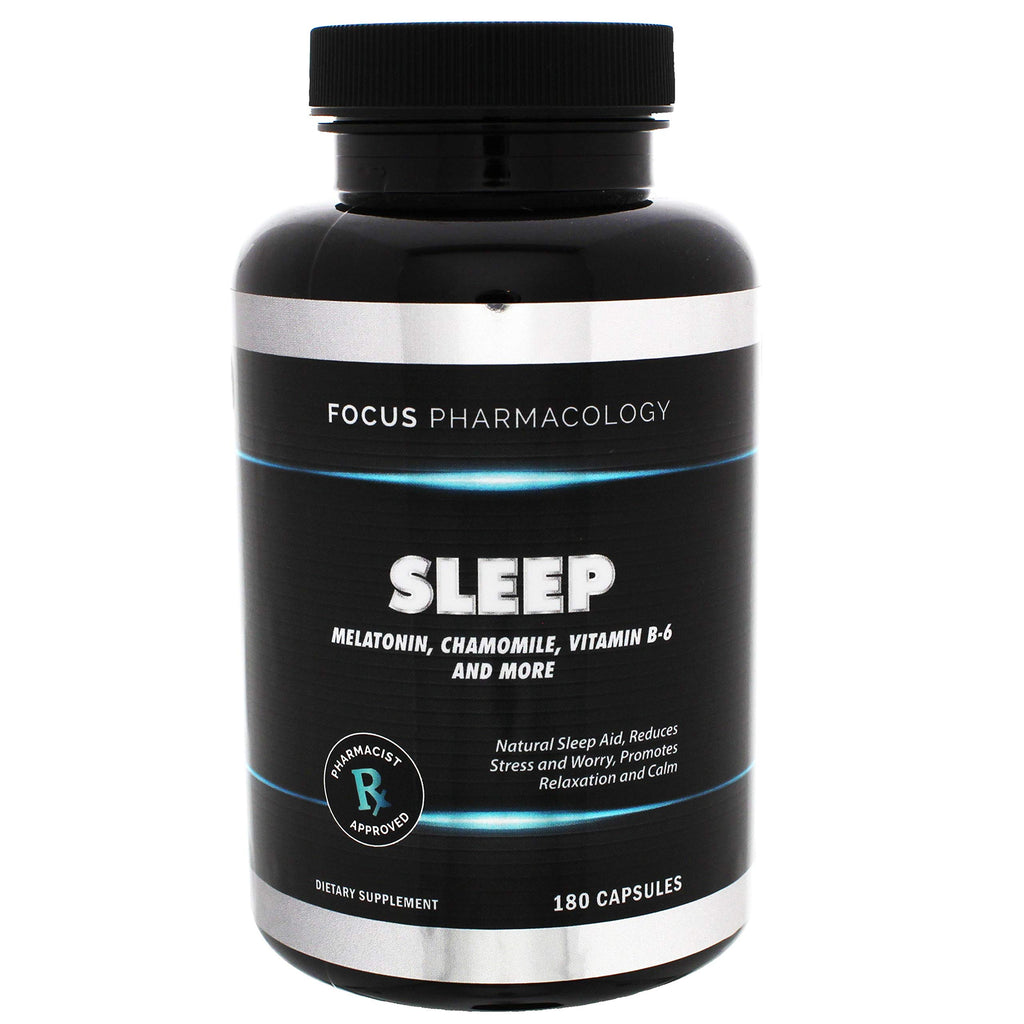 Focus Pharmacology Nighttime Sleep and Calming Formula - 180 Capsules