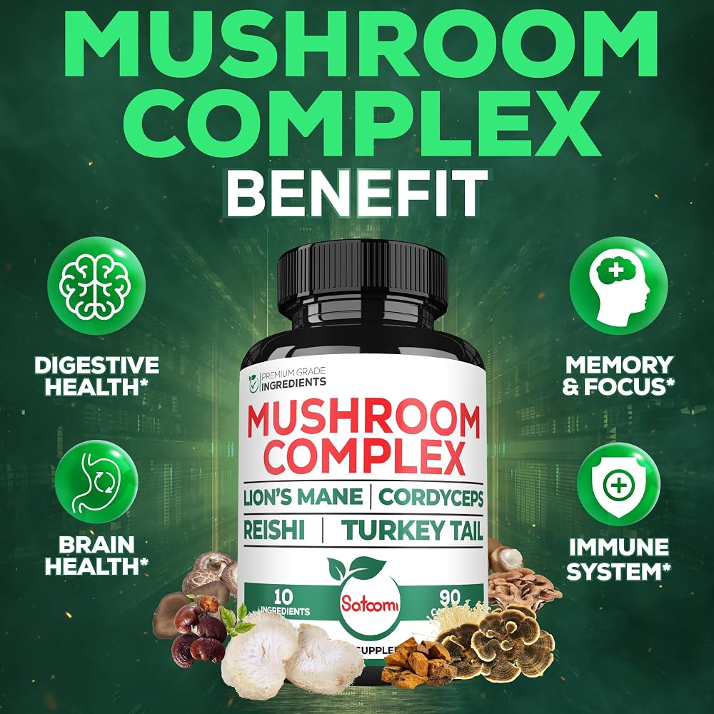 Satoomi Lions Mane Mushroom Complex - 90 Capsules - image 5