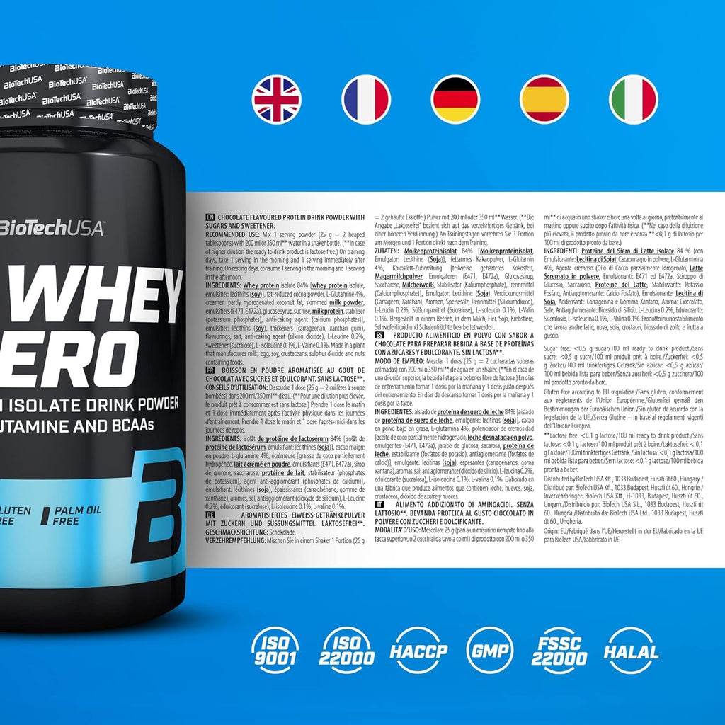 BioTechUSA Iso Whey Zero Cookies & Cream Protein Powder - 2.27kg - image 4