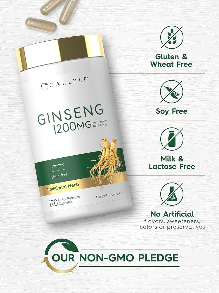 Carlyle Ginseng Extract Supplement - 120 Capsules - image 5
