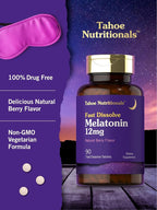 Tahoe Nutritionals Melatonin 12mg Fast Dissolve Tablets - 90 Count - image 4