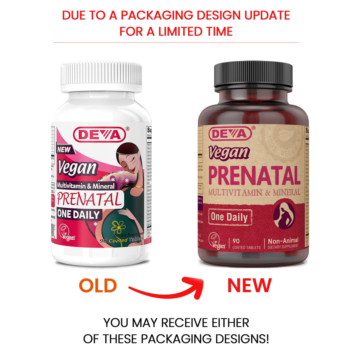 DEVA Vegan Prenatal Multivitamin - Once-Per-Day - 90 Tablets - image 2