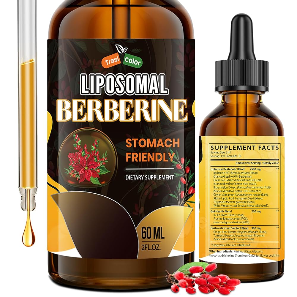 Trasicolor Berberine Supplement Liquid Drops