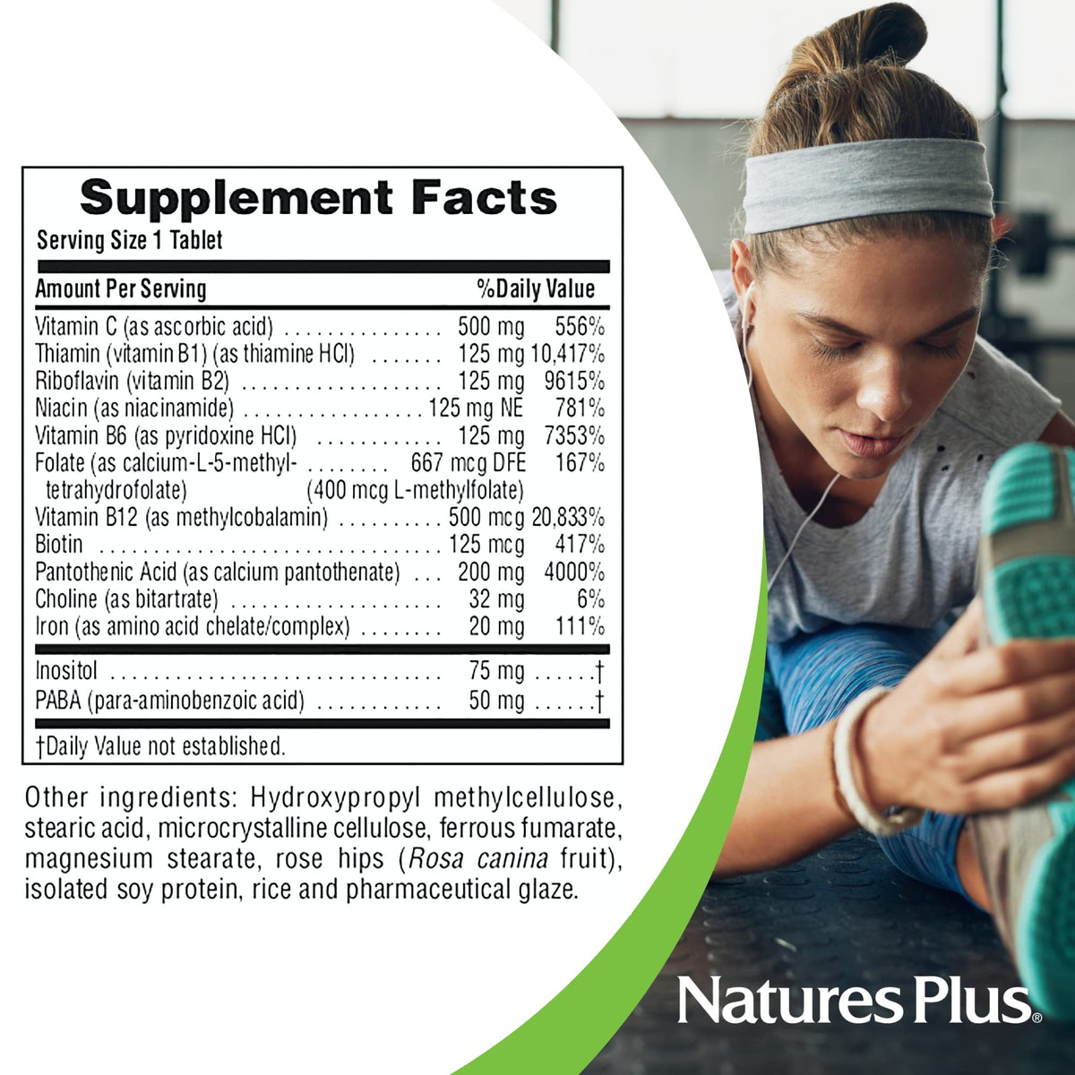 NaturesPlus Ultra-Stress with Iron B-Complex Supplement - 30 Tablets - image 5
