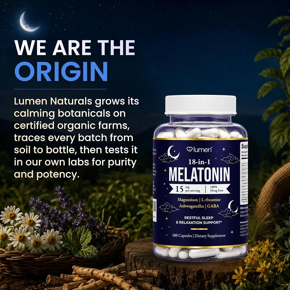 Lumen Naturals Sleep Simply Melatonin & Magnesium - 180 Capsules - image 6