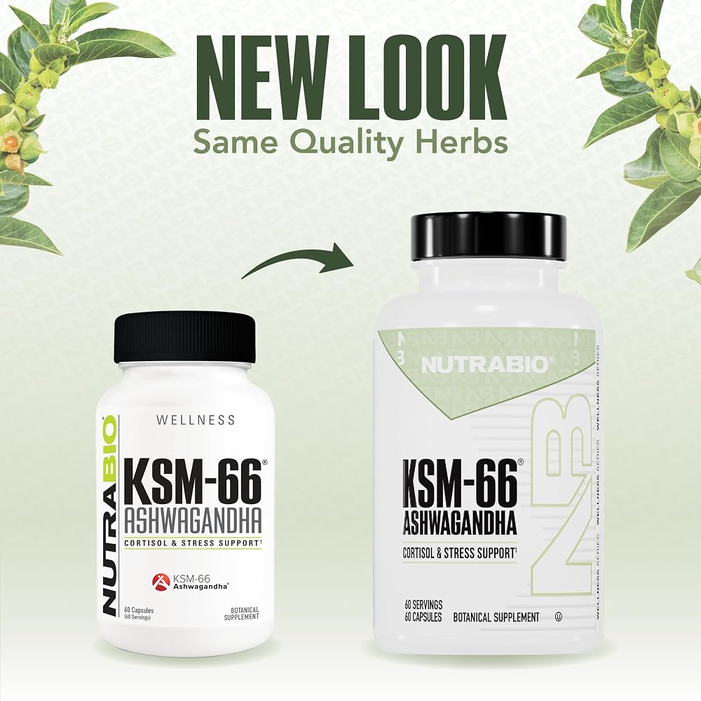 NutraBio Ashwagandha KSM-66 600 MG for Stress & Mood - 60 Capsules - image 9