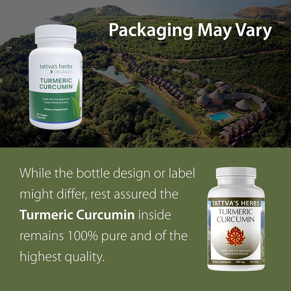 Tattva's Herbs Turmeric Curcumin 500 mg Joint Support - 120 Capsules - image 2