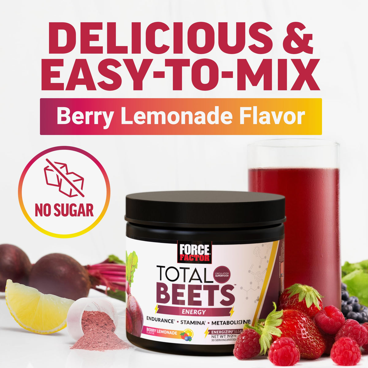 Force Factor Total Beets Energy Drink Mix