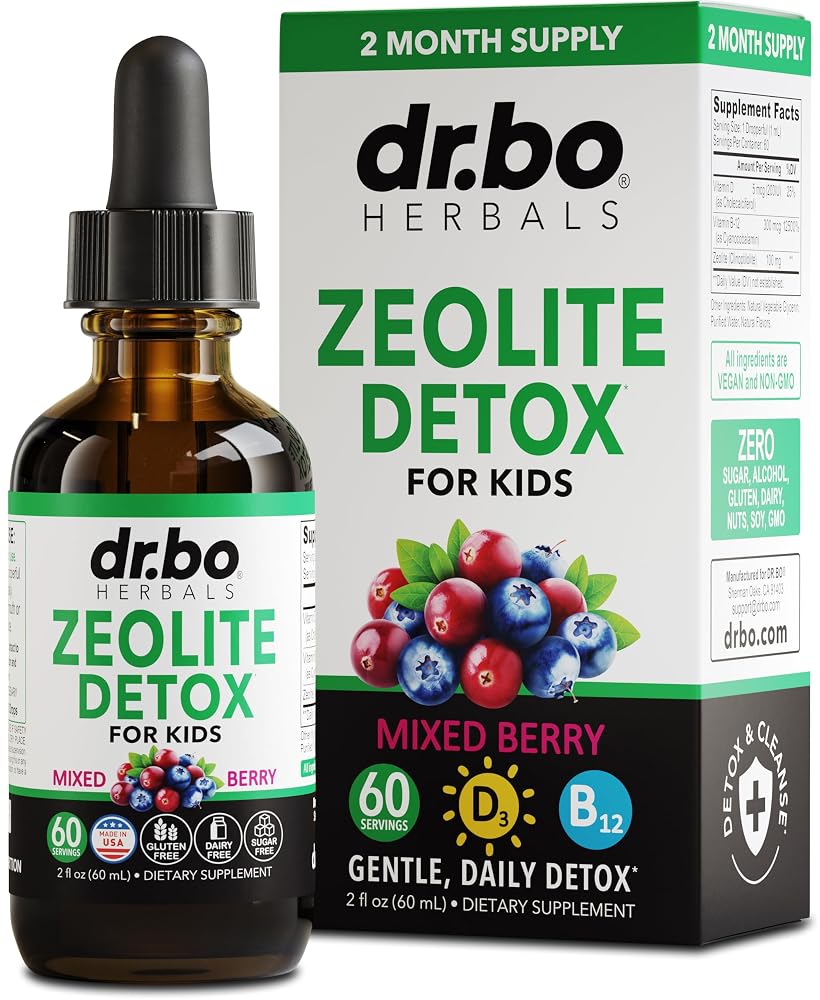 DR. BO Zeolite Detox for Kids Liquid Drops - 2 Fl Oz