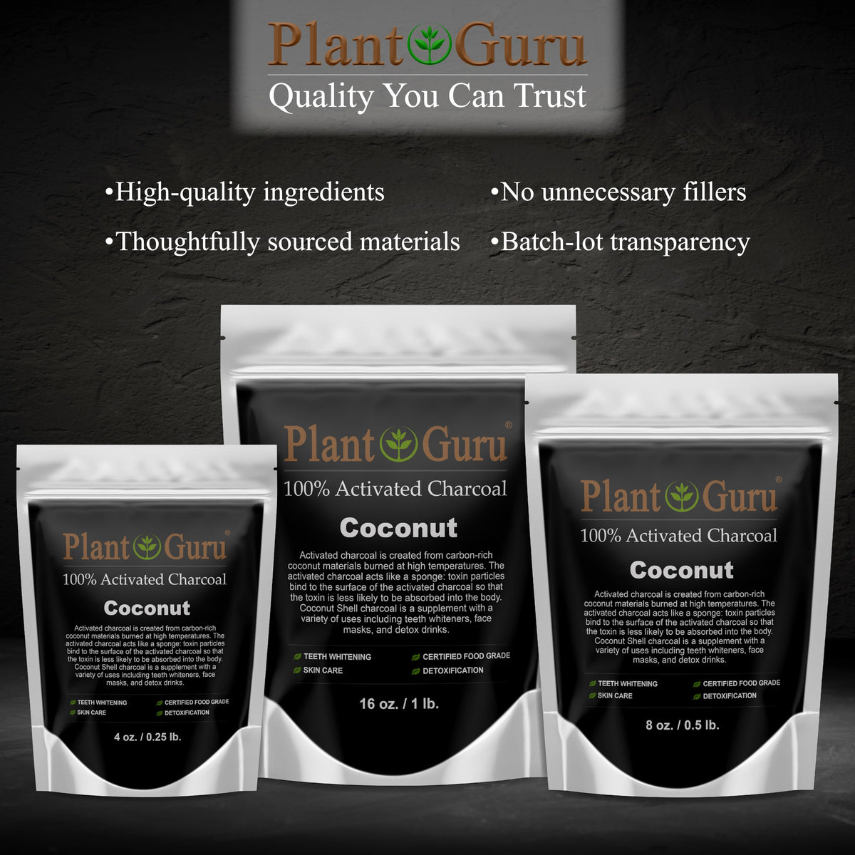 Plant Guru Activated Charcoal Powder Food Grade - 8 oz - image 7