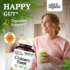 Wild & Organic Chicory Root Fiber Capsules - 1200 mg of Chicory Root