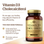 Solgar Vitamin D3 1000 IU - 100 Softgels - image 3
