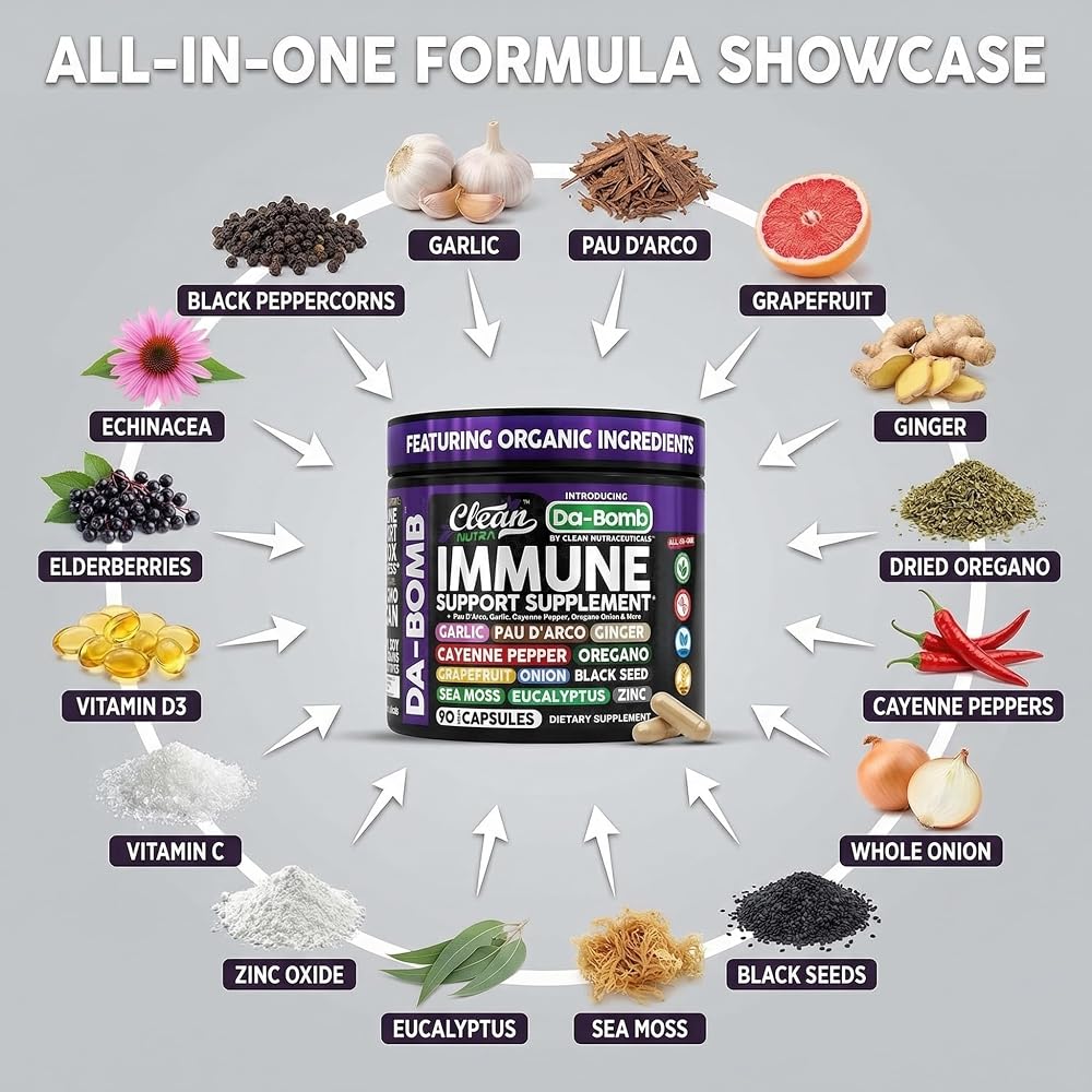 Clean Nutraceuticals Organic Immune Support Supplement - 90 Capsules - image 4