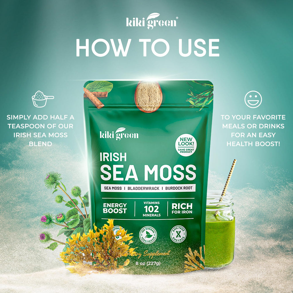 KIKI Green Irish Sea Moss Powder Immune Support - 8 Oz - image 6