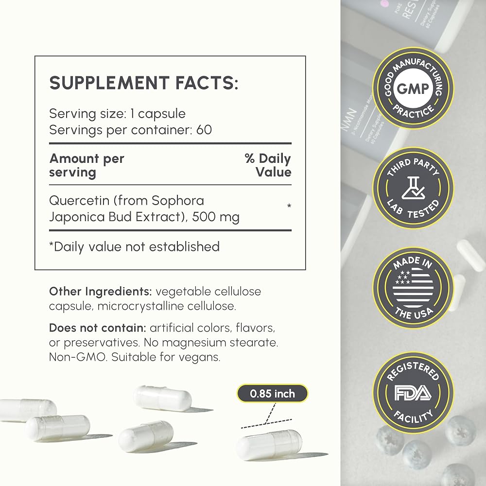 partiQlar Quercetin 500mg Immune & Sinus Support - 60 Capsules - image 2