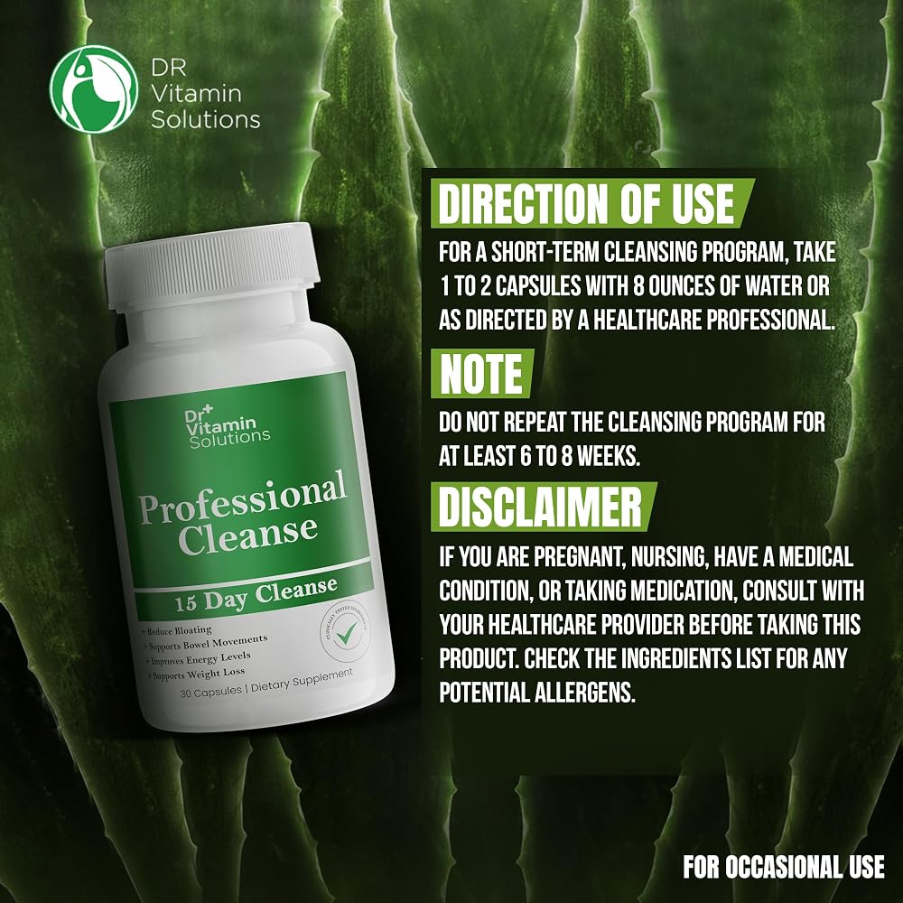 DR VITAMIN SOLUTIONS 15 Day Gut Cleanse Detox for Women and Men