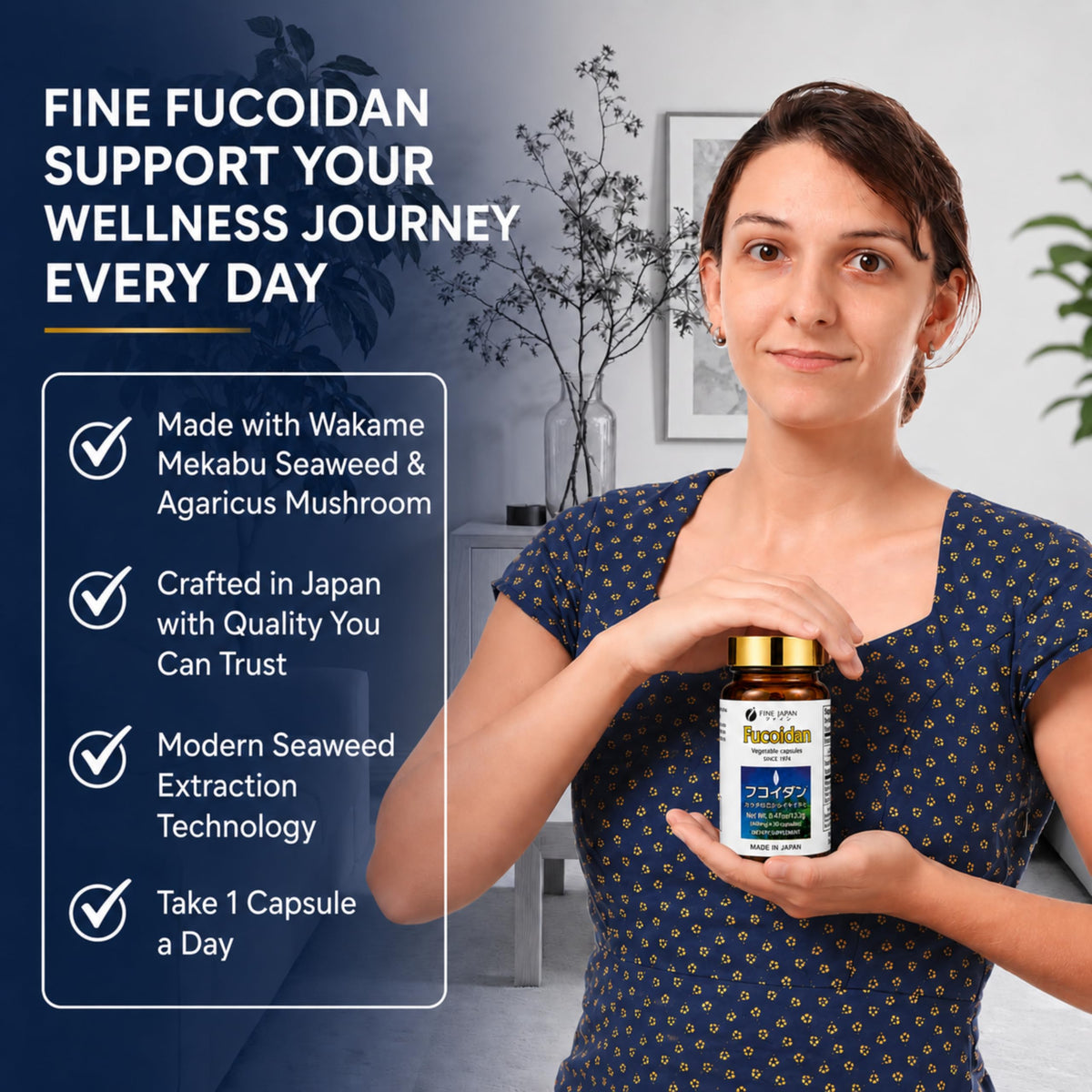 FINE JAPAN Fucoidan Capsules with Mekabu Seaweed - 30 Capsules - image 7