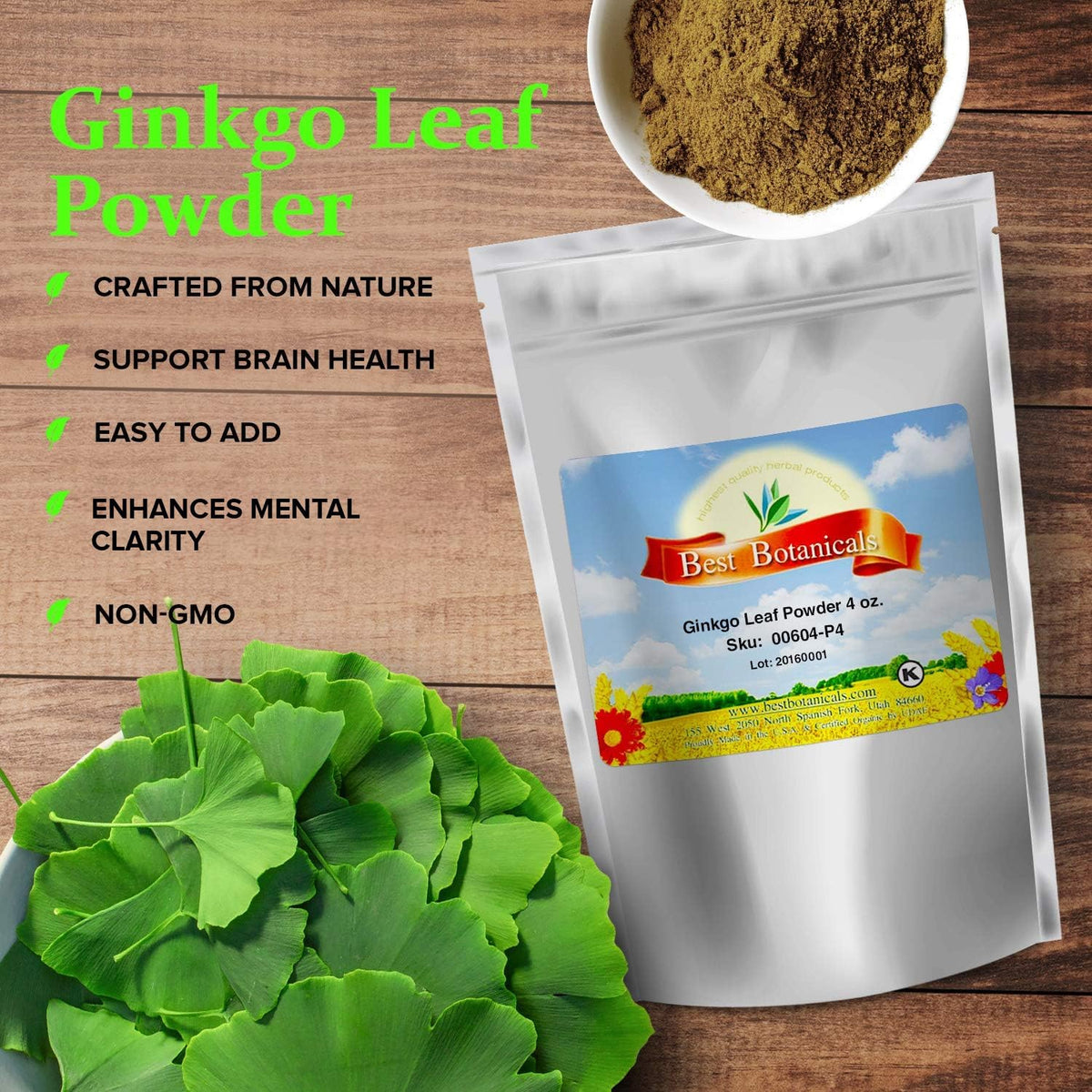 Best Botanicals Ginkgo Leaf Powder - 4 oz - image 2