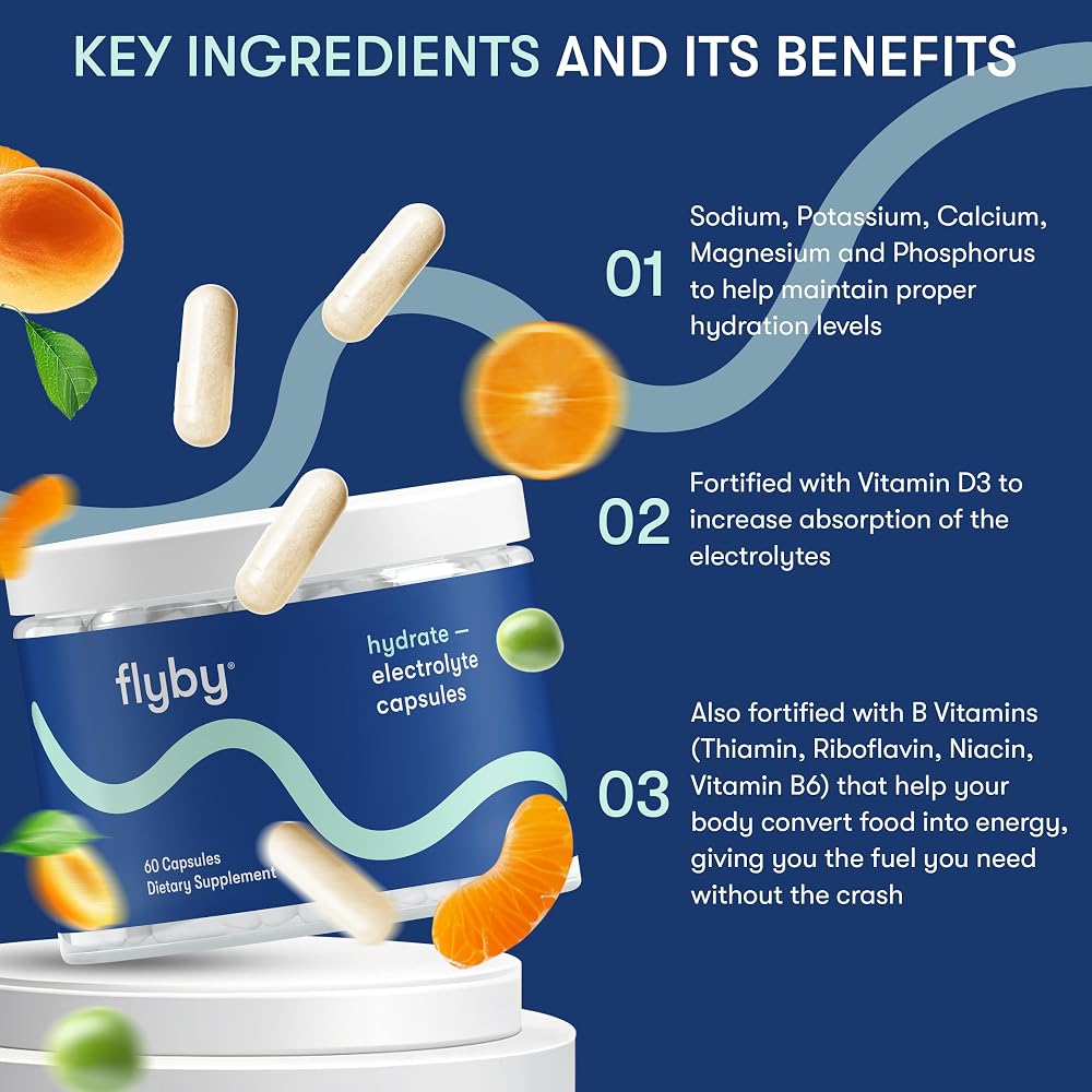 Flyby Electrolyte Capsules, No Added Sugar, Non-GMO - 60 Count - image 6