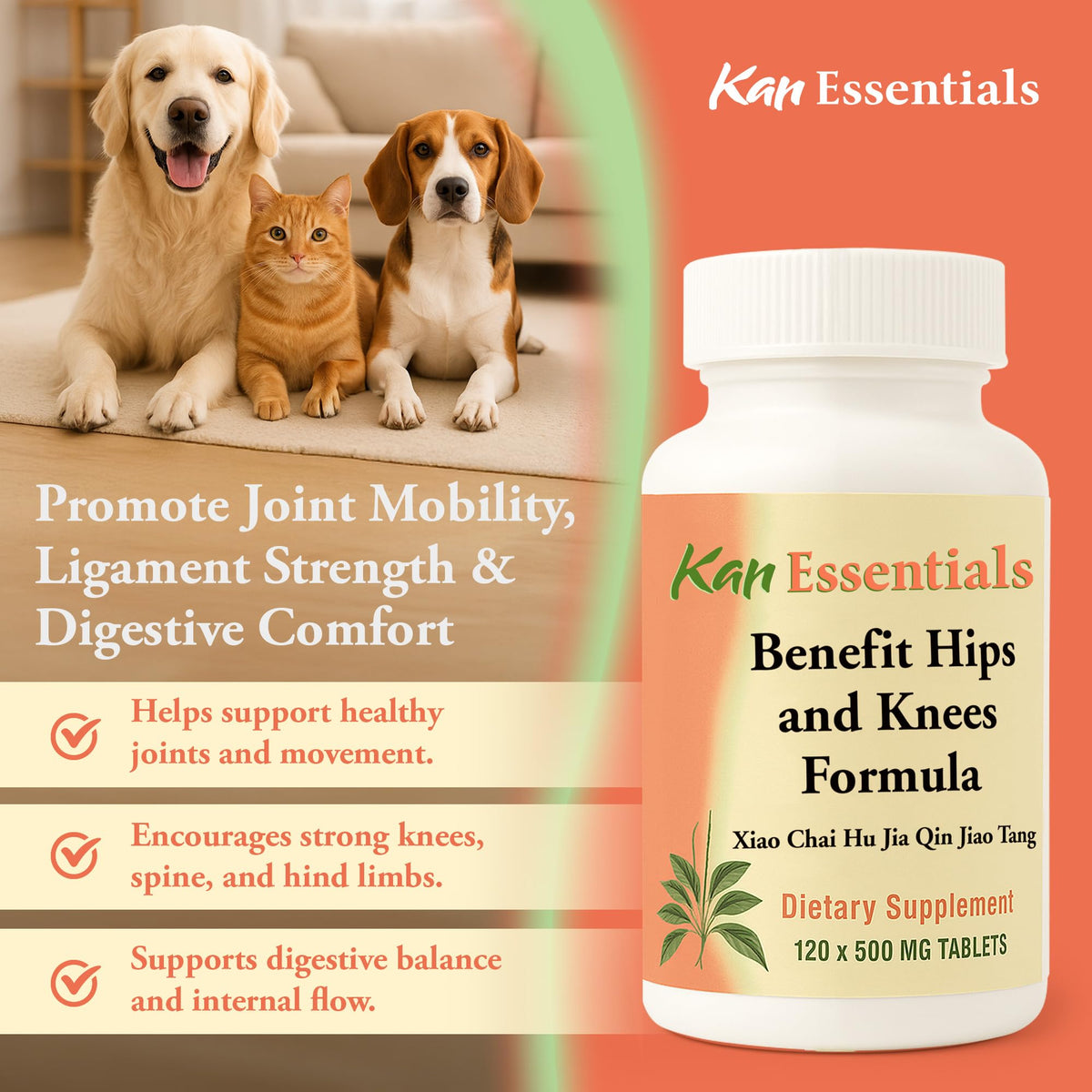 Kan Herb Company Hips and Knees Formula - 120 Tablets - image 5