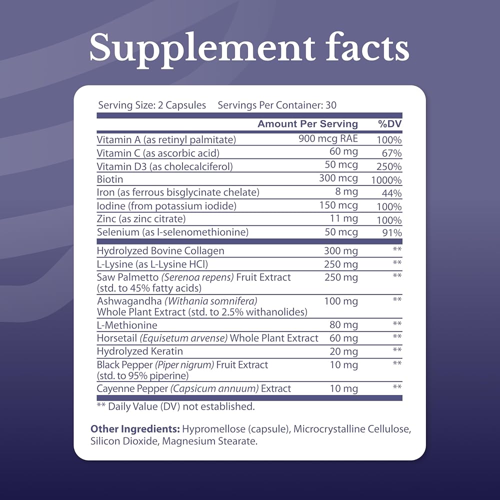 NATION HEALTH MD Hair Switch Hair Growth Supplement - 60 Capsules - image 2