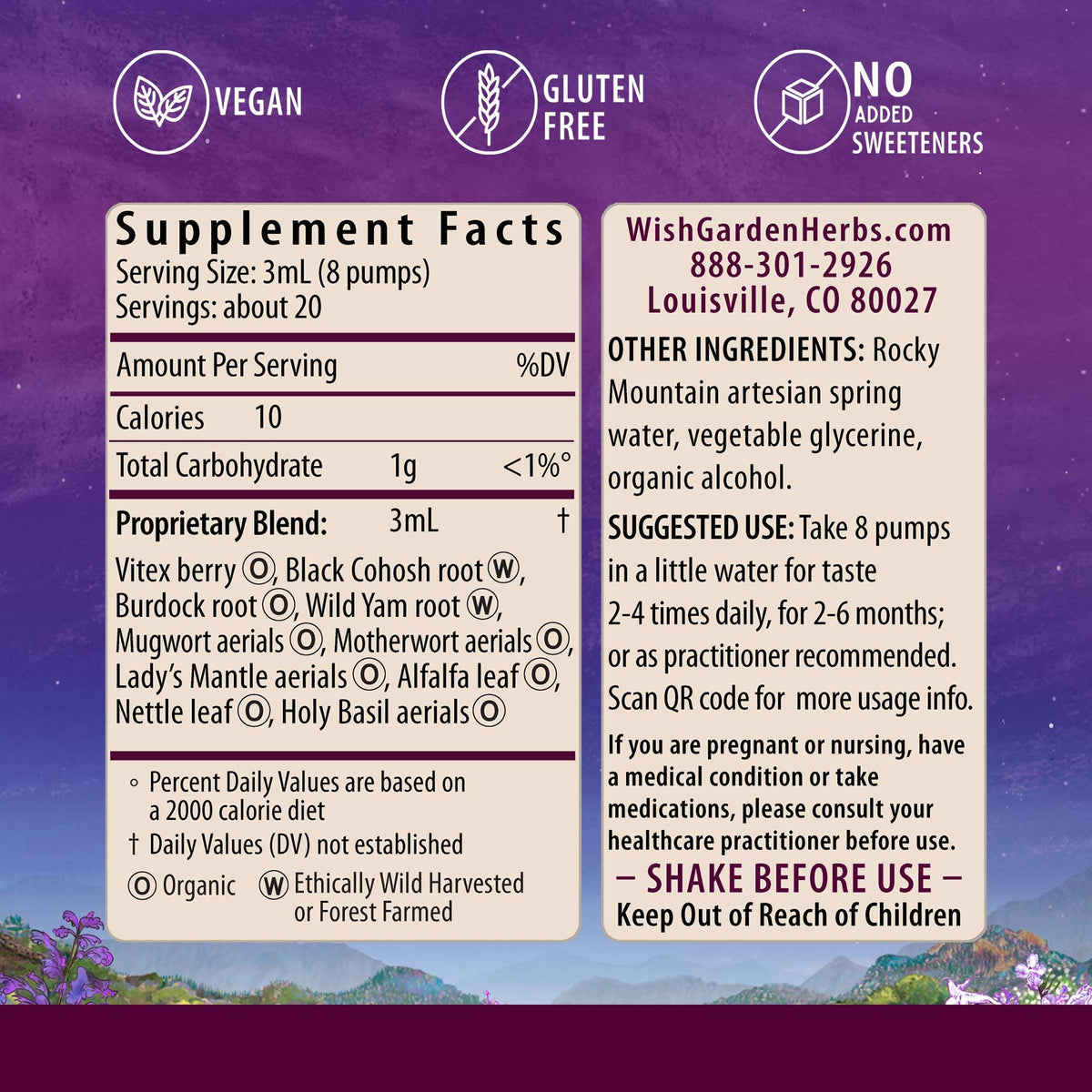 WishGarden Herbs Cycle Changes Peri/Menopause Support Tincture - 4 Fl Oz - image 2