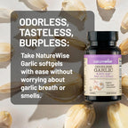 NatureWise Odorless Garlic Supplement 4000mg - Ultra Potent 100:1