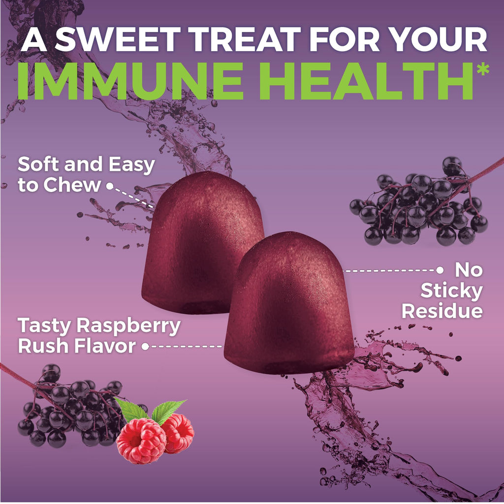Viva Naturals Black Elderberry Vitamin C Zinc Gummies - 120 Count - image 4