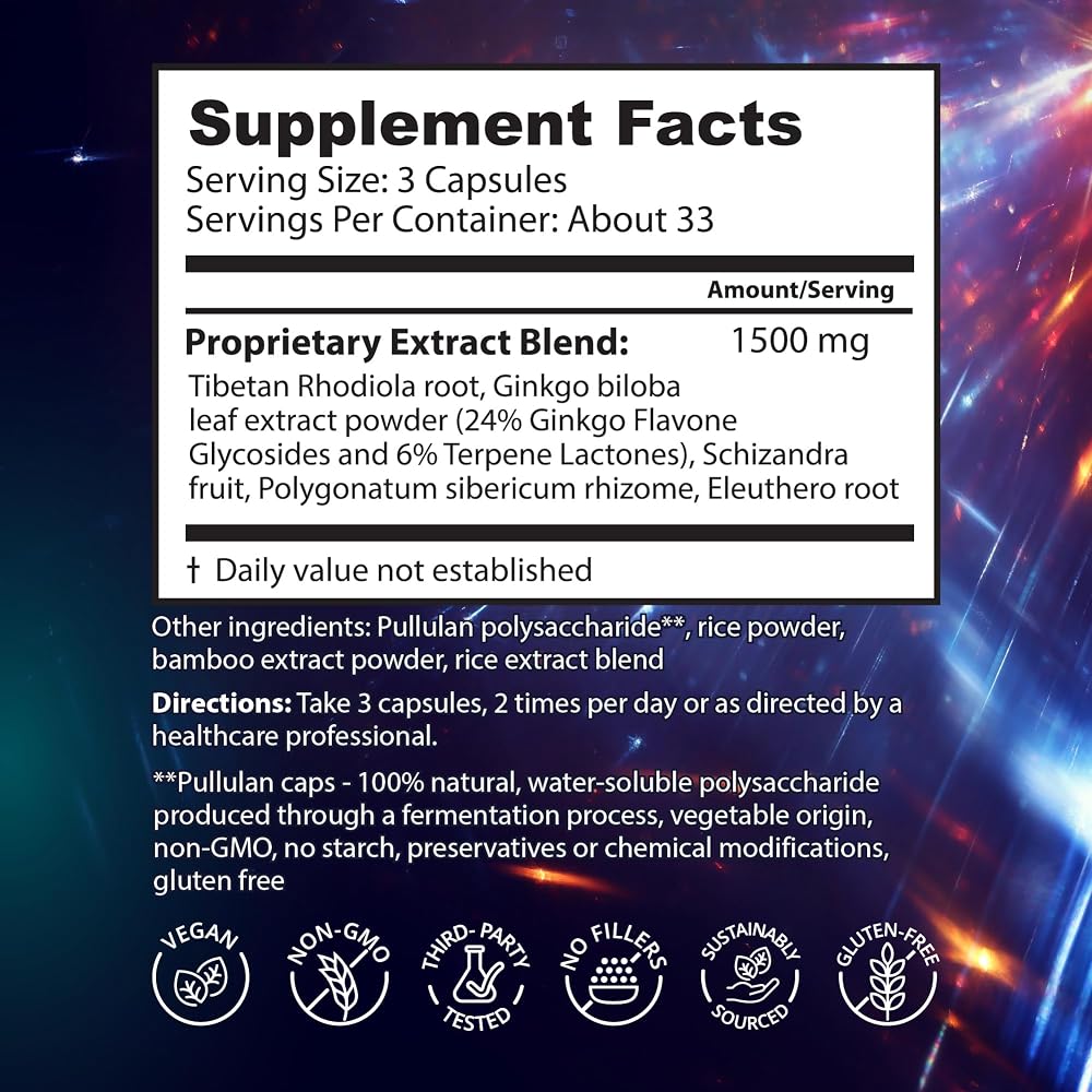 Dragon Herbs Diamond Mind Memory & Concentration - 100 Capsules - image 3
