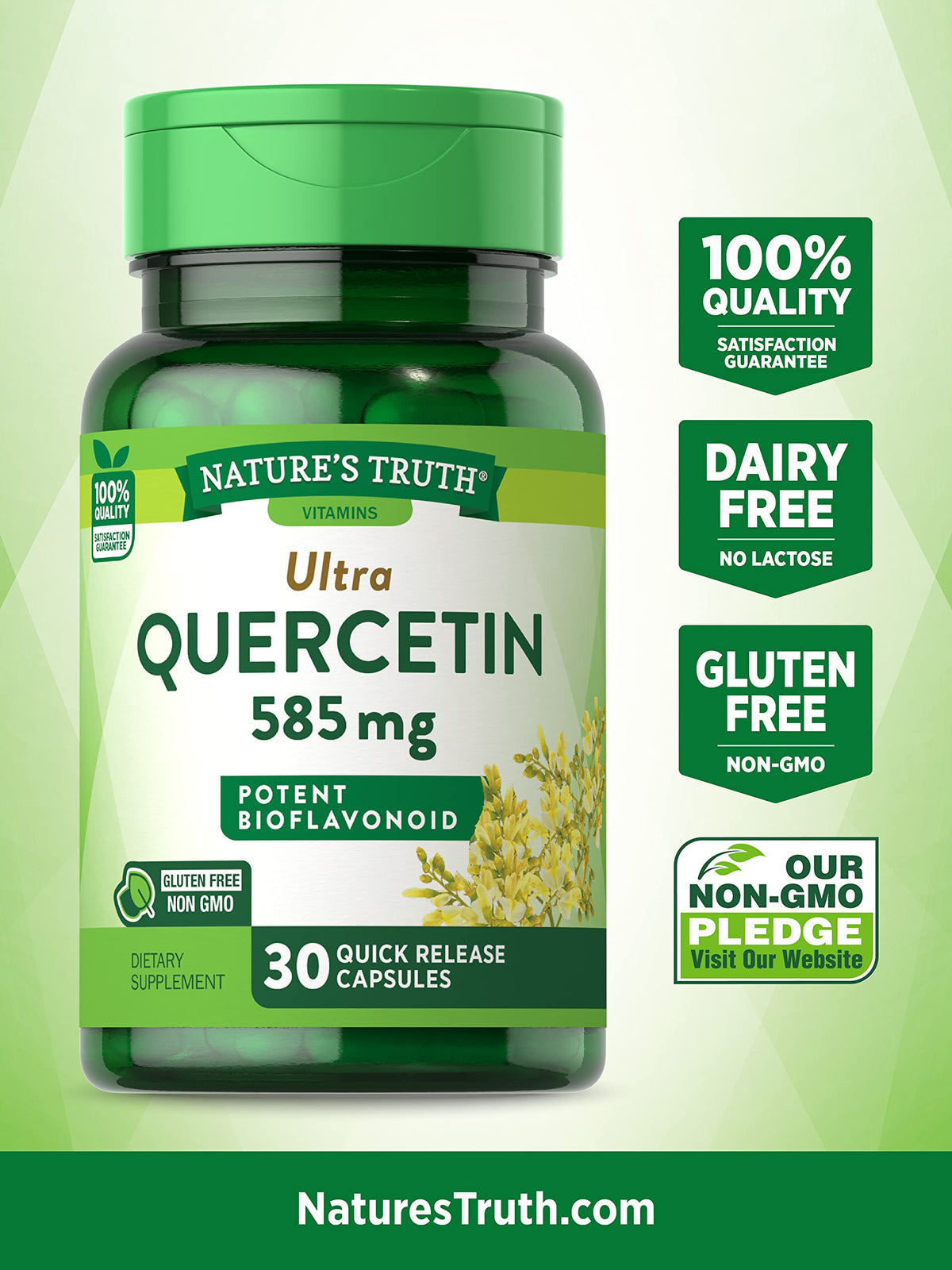 Nature's Truth Quercetin 585mg Bioflavonoid - 30 Capsules - image 3