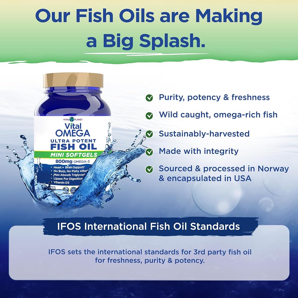 Vital Planet Vital Omega 3 Fish Oil Mini Softgels - 60 Softgels - image 5