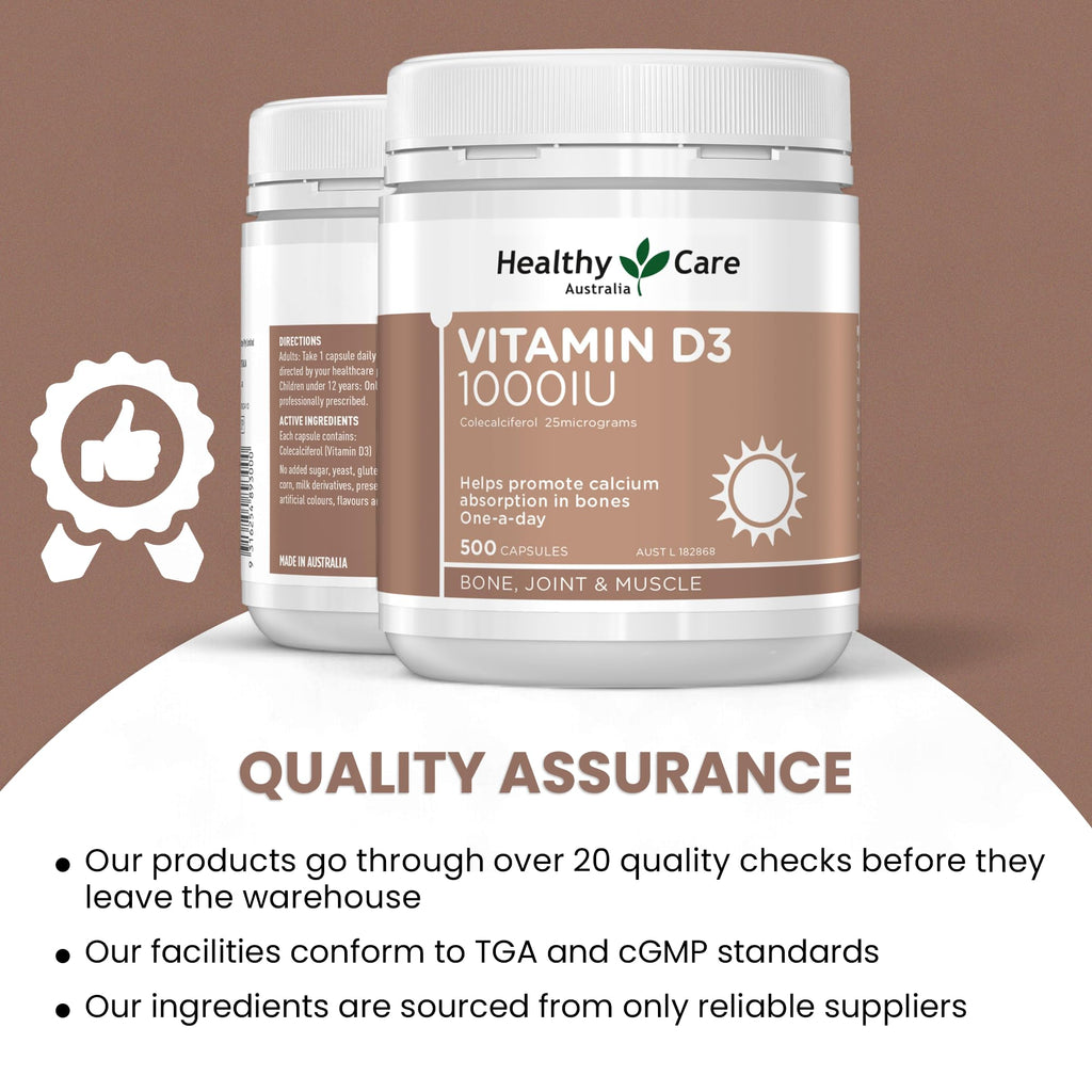 Healthy Care Vitamin D3 1000 IU - 500 Capsules - image 7