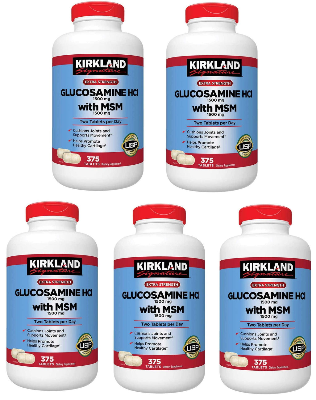 Kirkland Signature Glucosamine with MSM - 375 Tablets