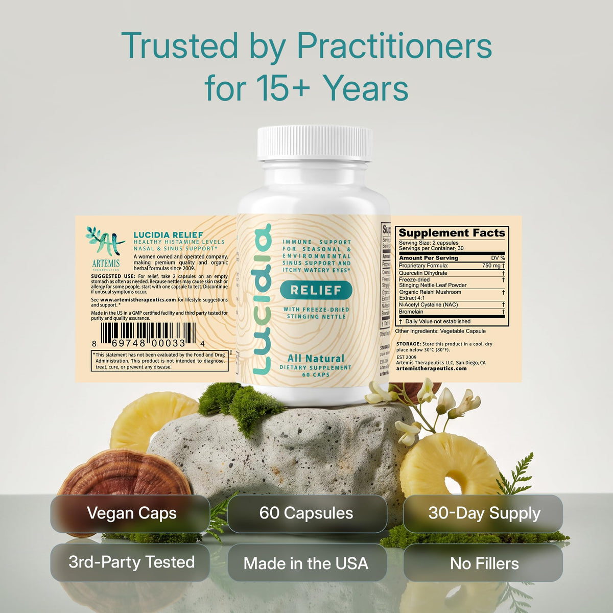 AT ARTEMIS THERAPEUTICS Lucidia Quercetin with NAC - 60 Capsules - image 5