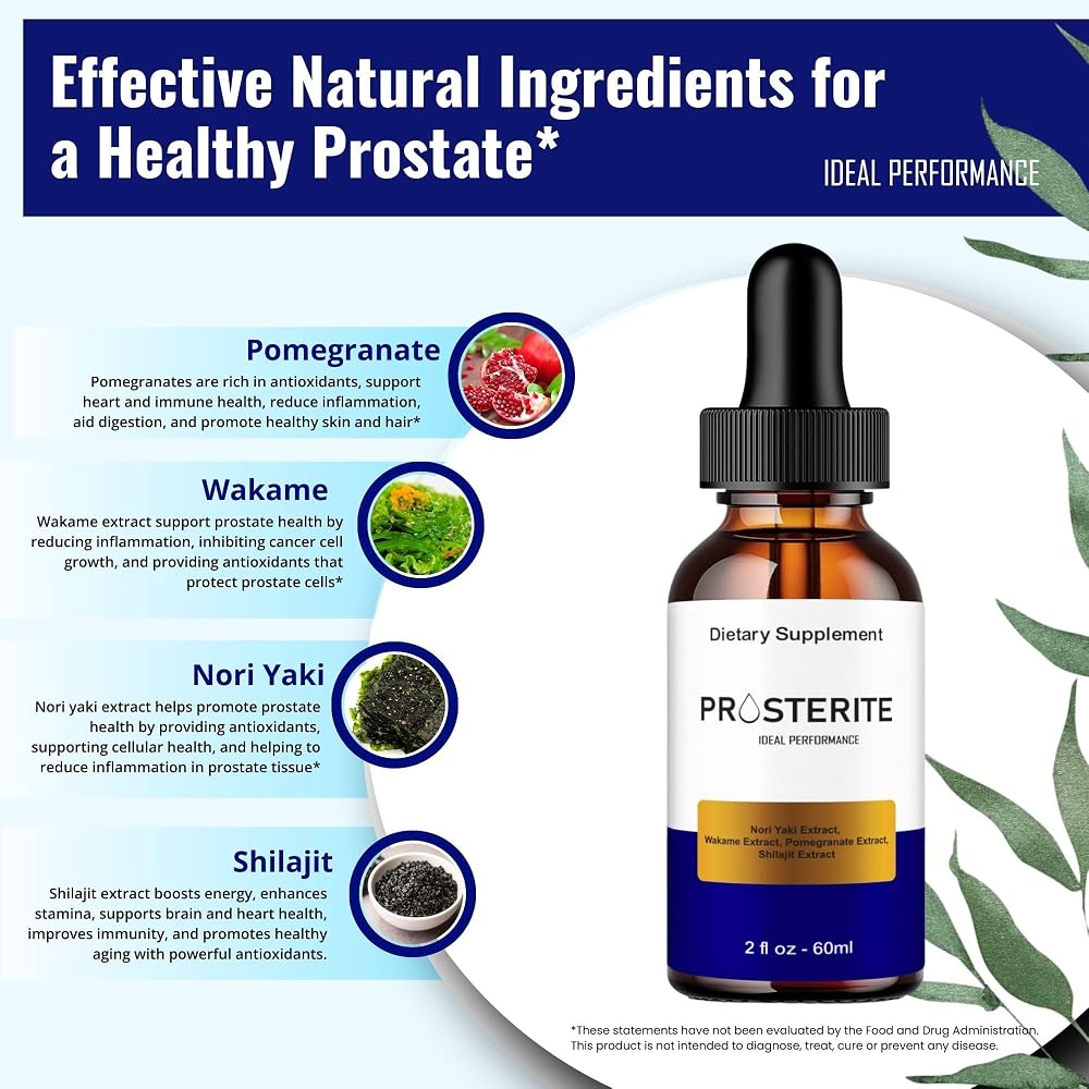 IDEAL PERFORMANCE Prosterite Prostate Drops Liquid - 2 Fl Oz - image 6