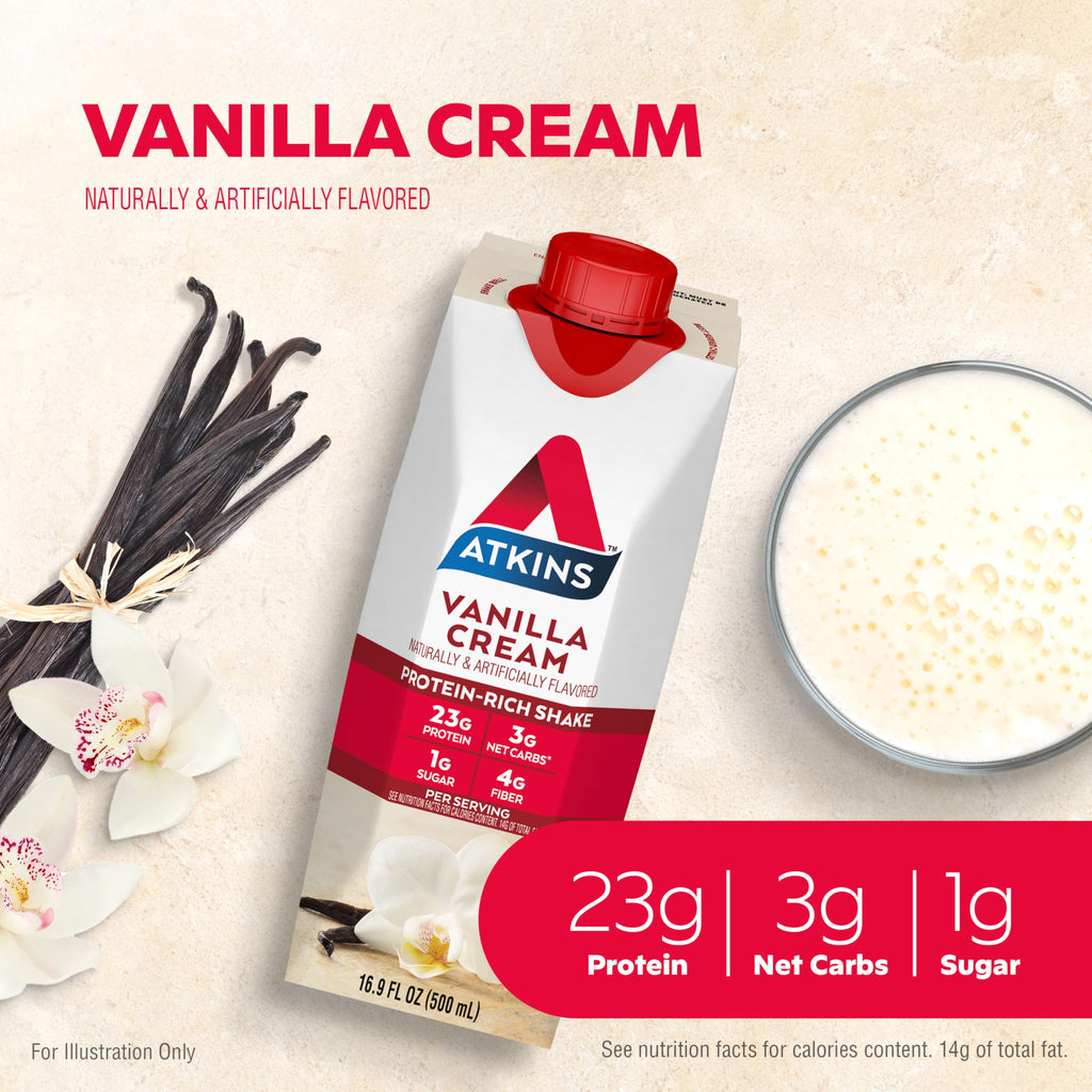 Atkins Vanilla Cream Meal Size Protein Shake - 12 Pack - image 4
