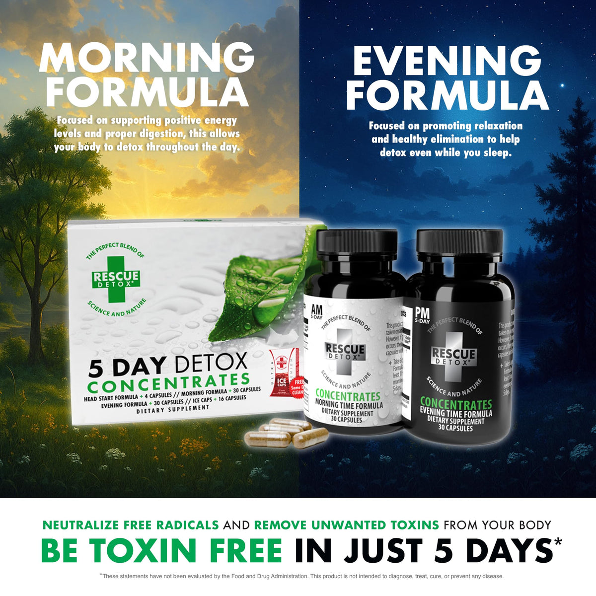 Rescue Detox 5 Day Detox Concentrates Plus - 80 Capsules - image 4