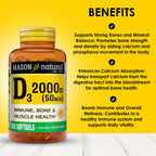 MASON NATURAL Vitamin D3, Bone & Muscle Support