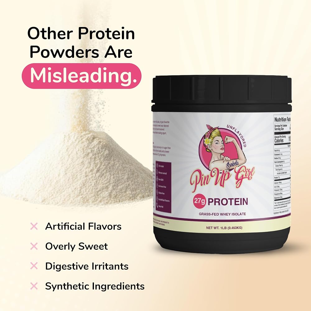 Pin Up Girl Whey Protein Isolate Powder for Women Muscle Building Low