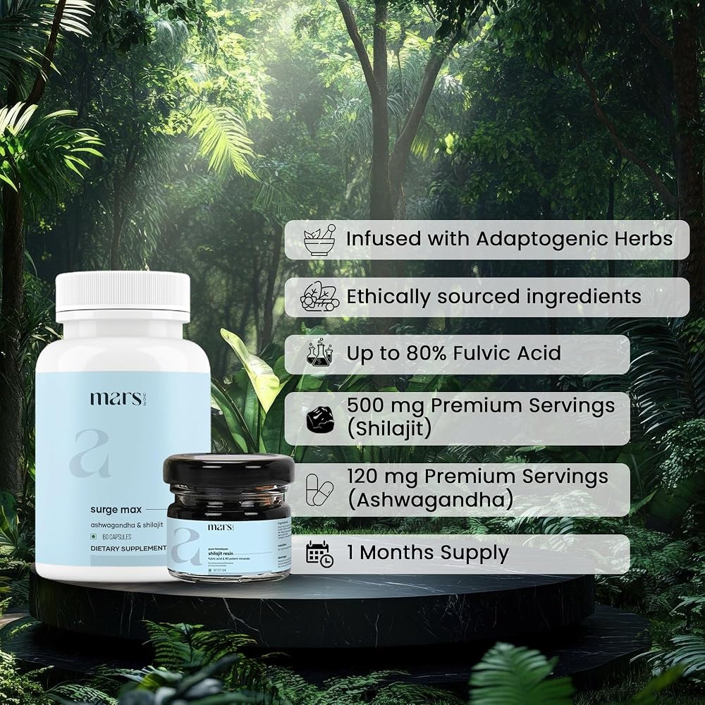 Mars by GHC Performance Combo Shilajit & Surge Max - 60 Capsules - image 2