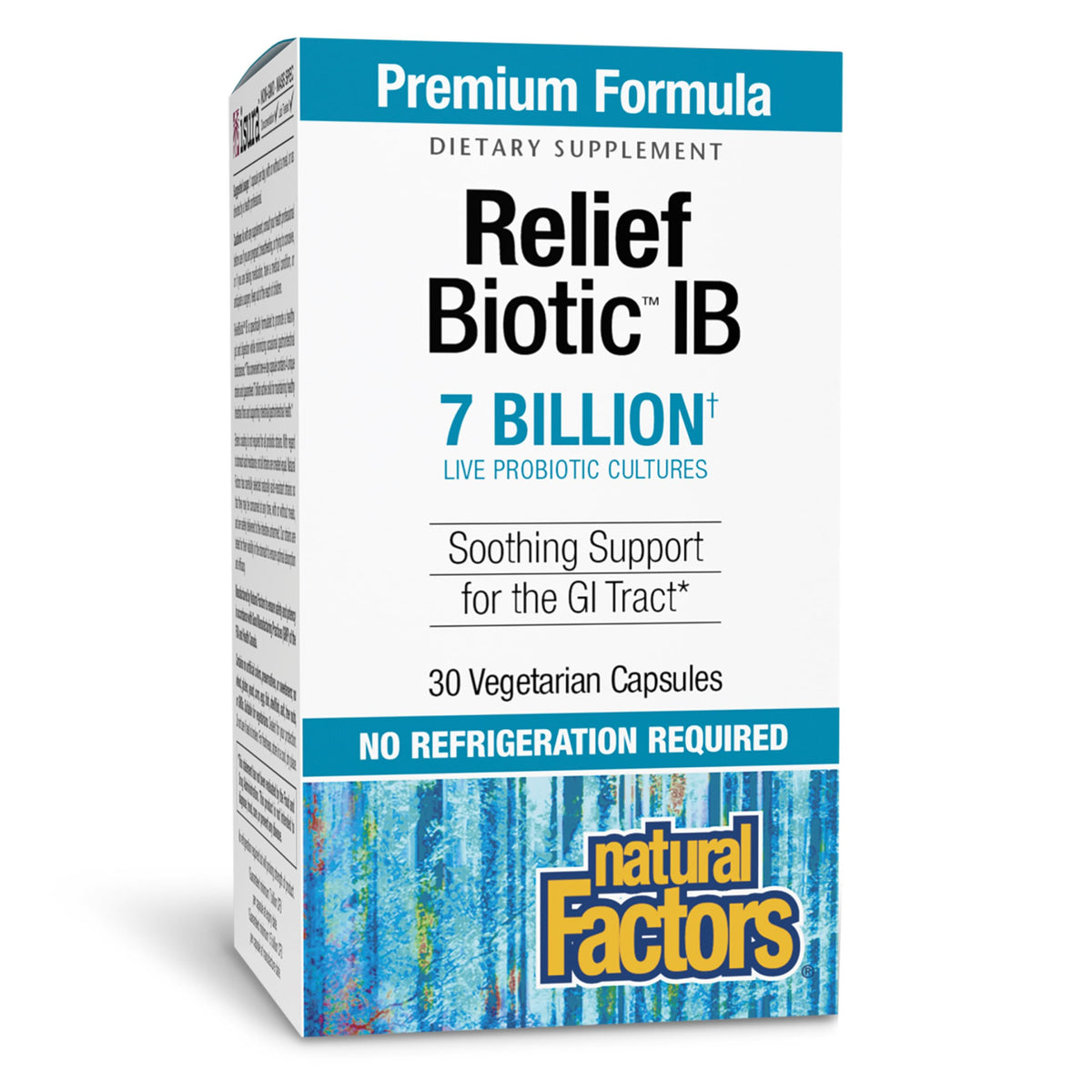 Natural Factors ReliefBiotic IB Probiotic 7 Billion CFU - 30 Vegetarian Capsules