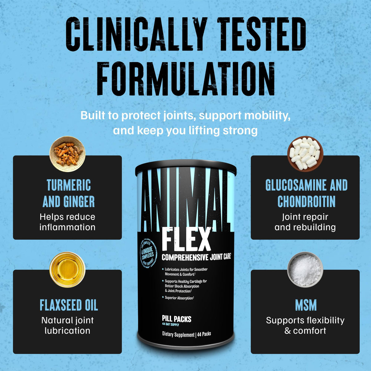 Animal Flex Joint Supplement for Defense, Repair, Rebuild - 44 Packs - image 5