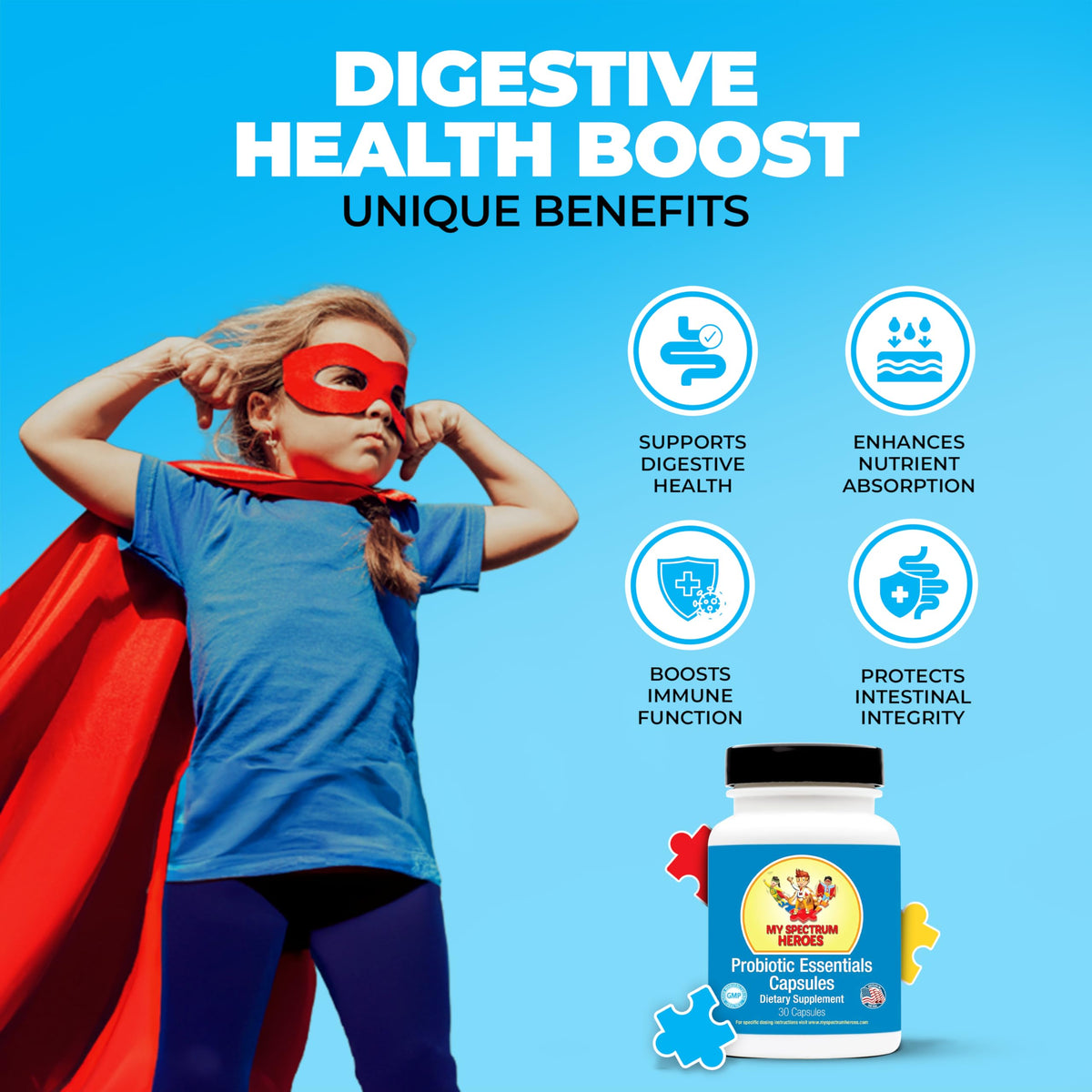 My Spectrum Heroes Probiotic Capsules for Digestive Health - 30 Count - image 4